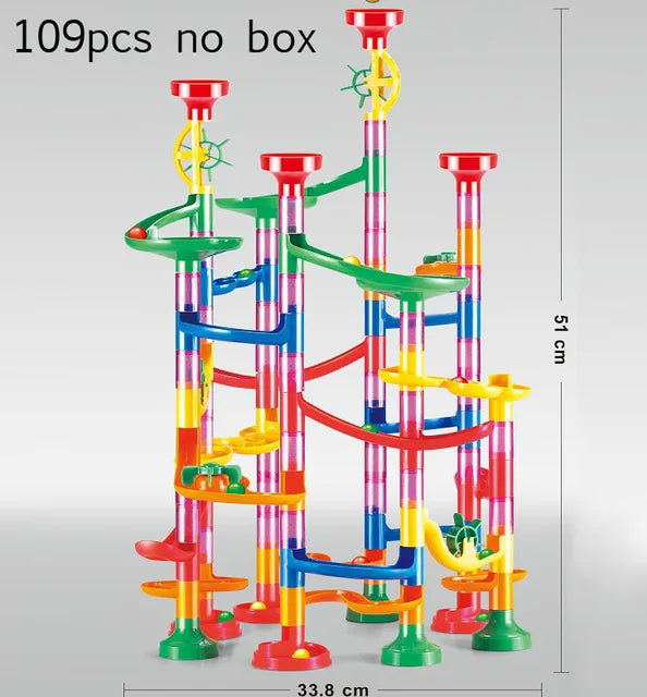 Marble Run Race Track Blocos de Construção para Crianças